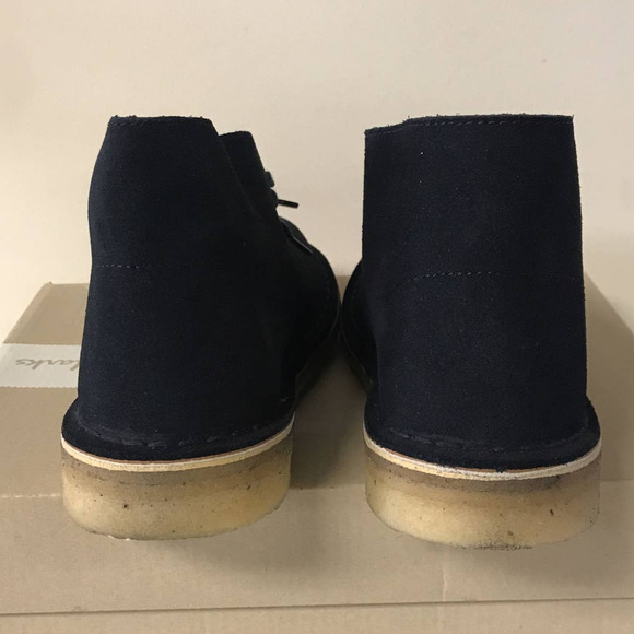 Clarks Women's Size 6 M Desert Boots, Dark Navy Suede - Picture 4 of 7